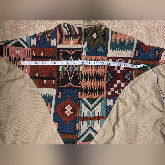 Vintage David James Aztec Tapestry Western Ranch Chore Coat Jacket - Picture 12 of 14